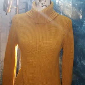 Forever 21 Small Long Mustard Yellow Turtle Neck